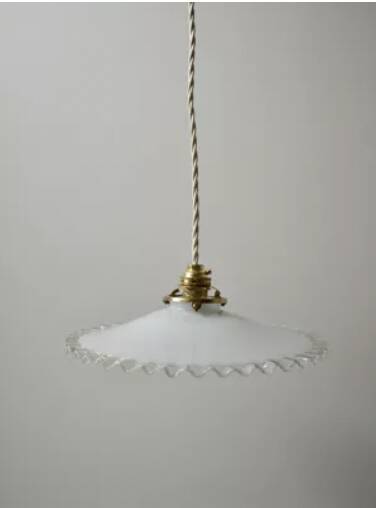 Pendant in serrated opaline early 20th century