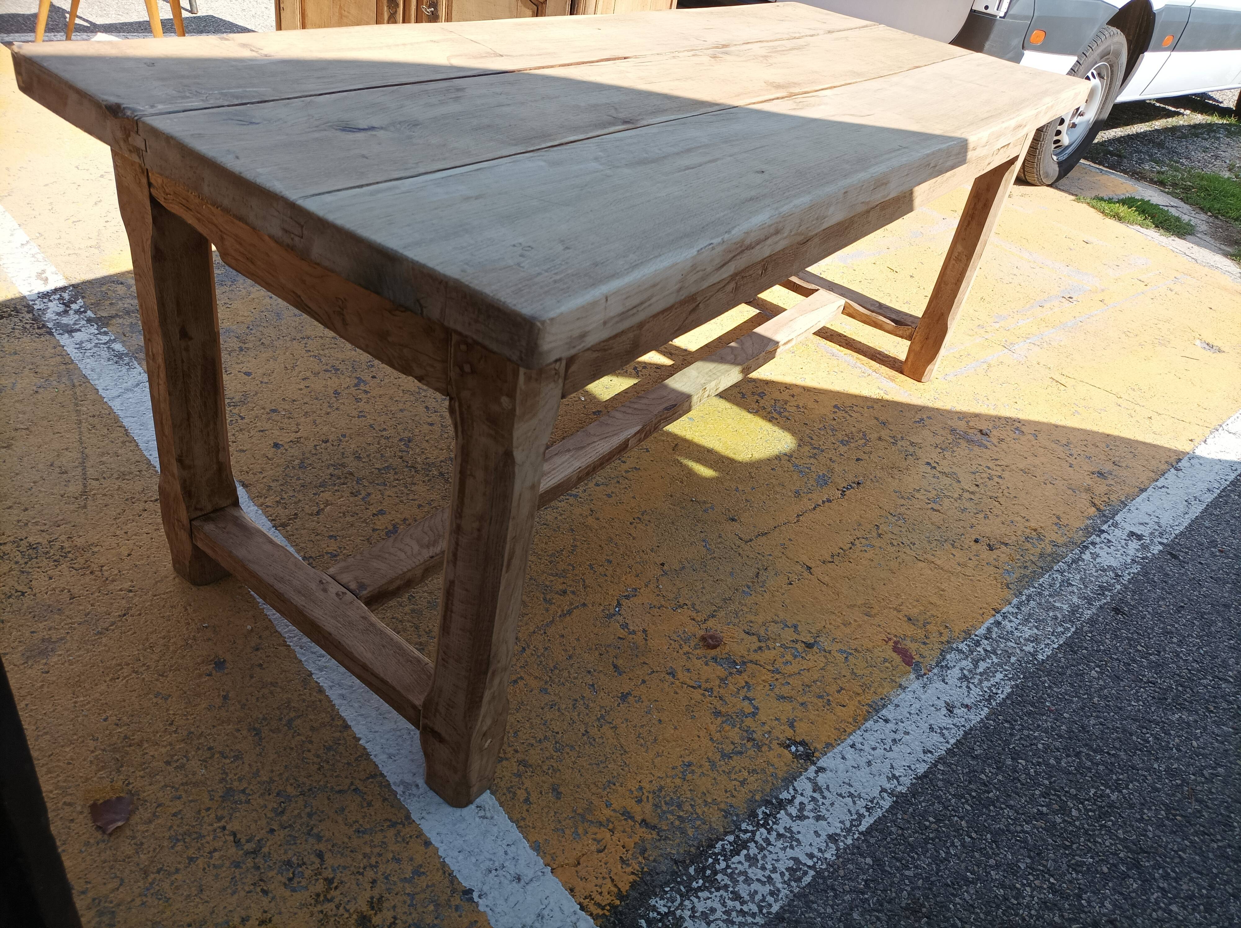 Solid oak farmhouse table