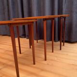 A set of three side tables, Denmark, 1960s