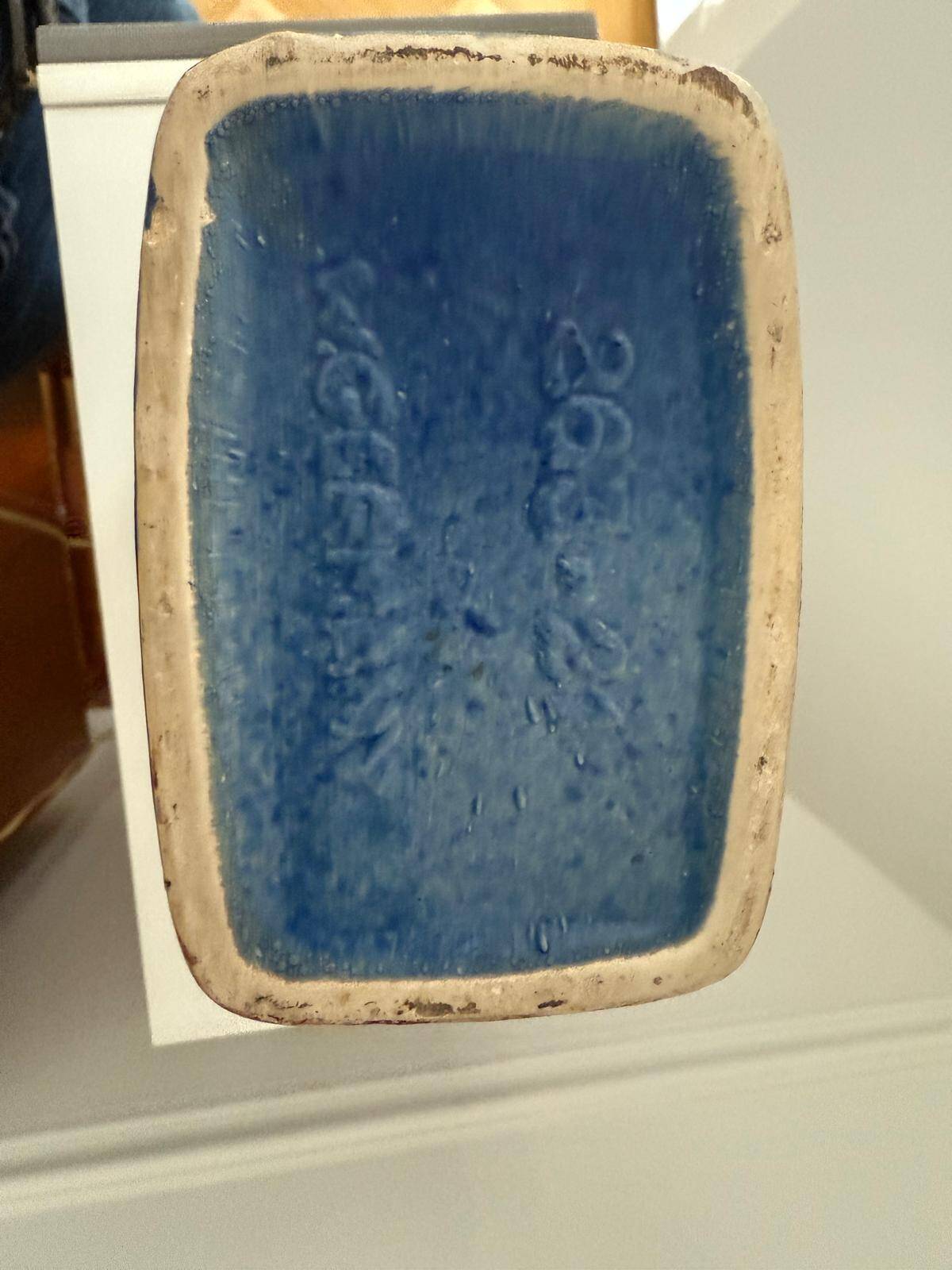 West Germany blue ceramic vase