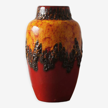 Vintage Pottery Fat Lava Vases Made by Scheurich, Germany, 1970s