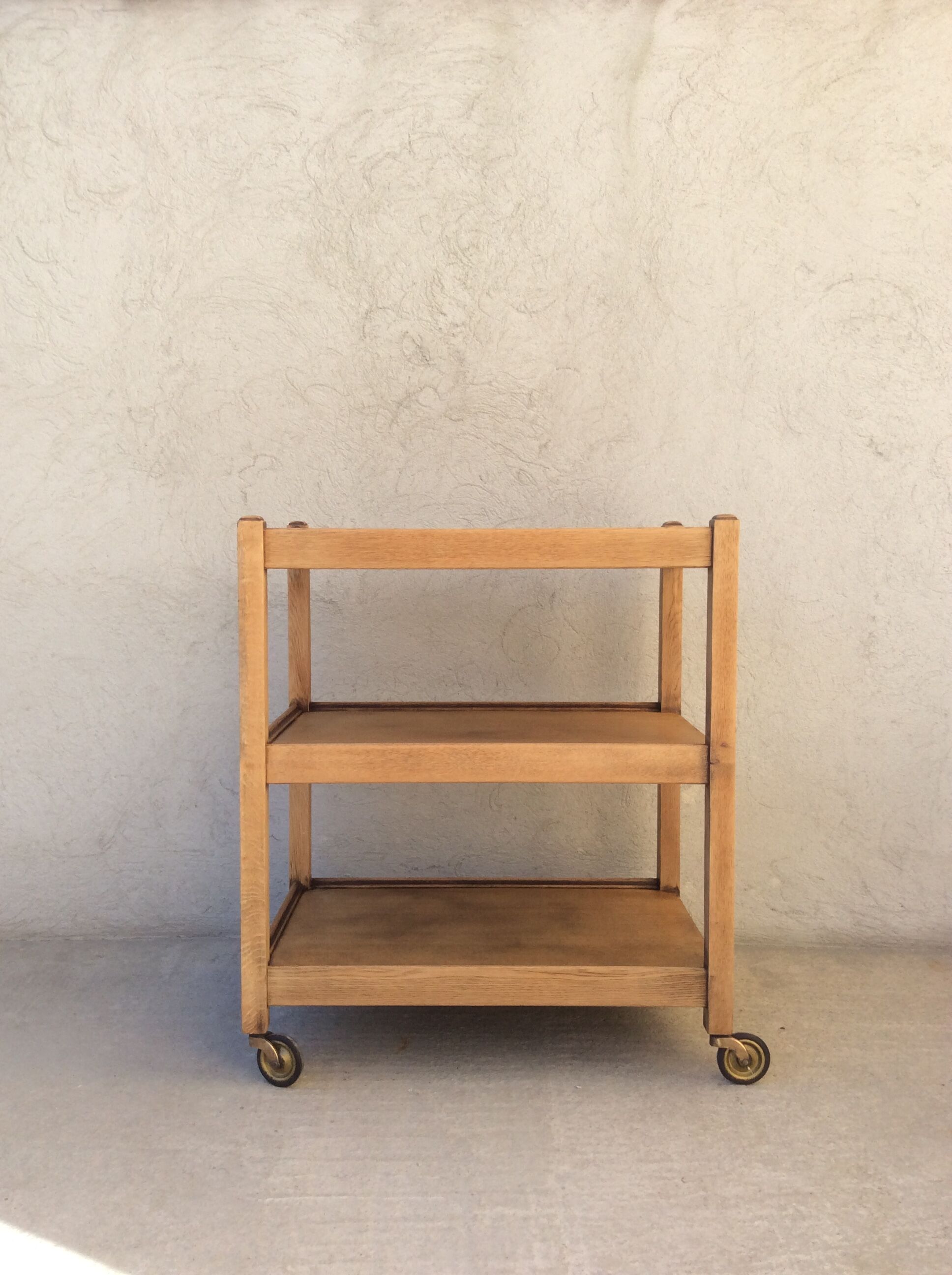 1950s wheeled oak dessert