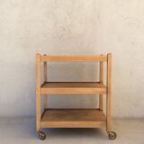 1950s wheeled oak dessert