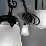 Muller Art Deco glass chandelier