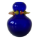 Art vase in blown glass by Jiří Šuhájek – Cobalt blue and applications a