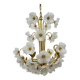 Lustre milieu du siècle avec fleurs en verre, années 1970