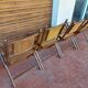 Set of 4 folding chairs old colonial style
