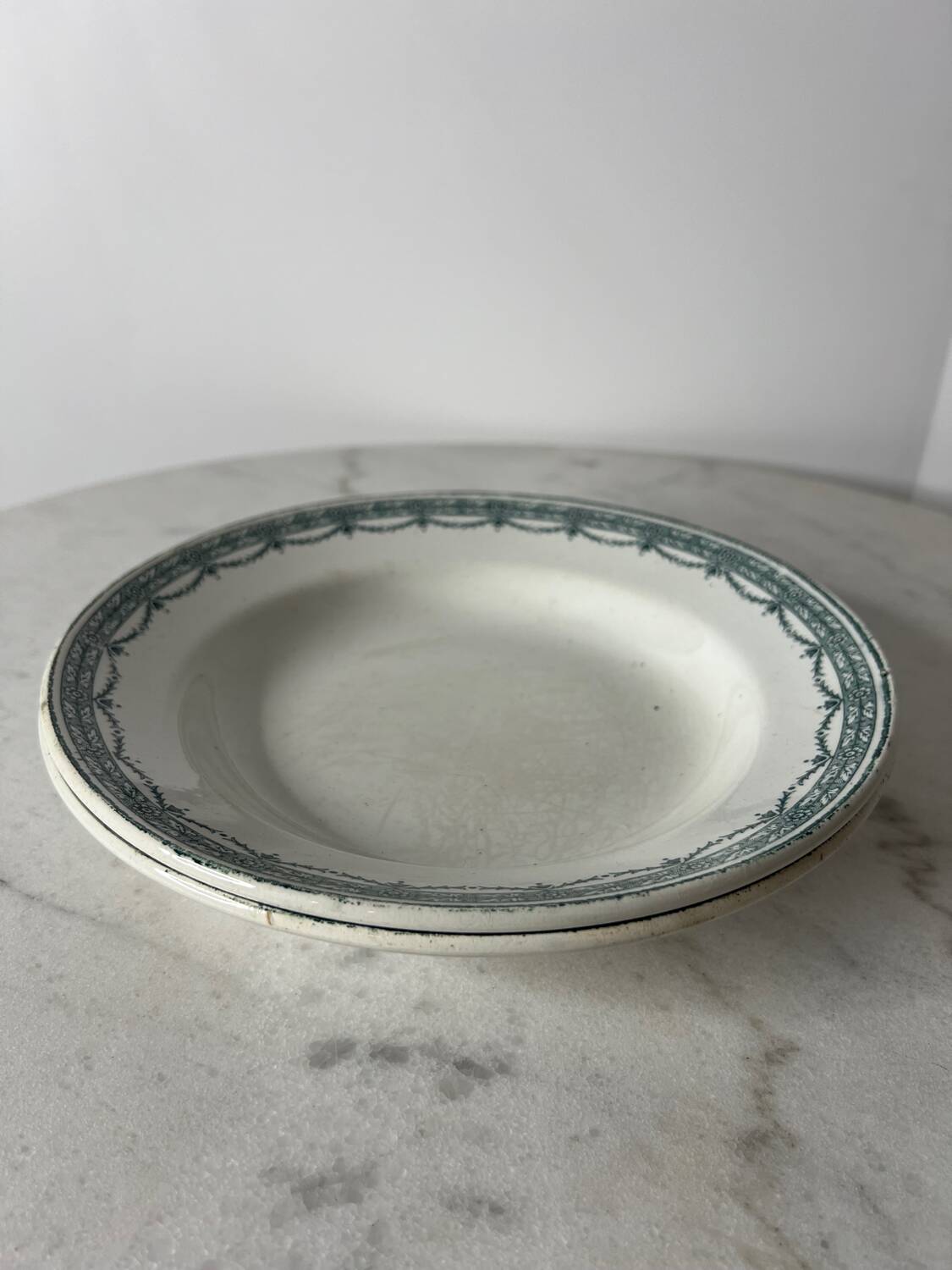 Set of 2 Terre de Fer St Armand Magali soup plates