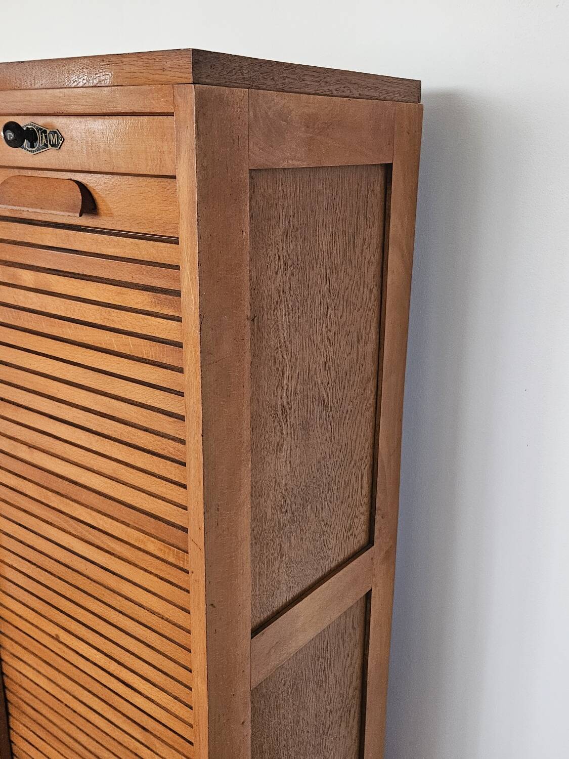 Gradiam oak curtained filing cabinet