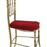 Chaise Chiavari vintage en laiton doré