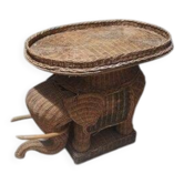 Table d'appoint éléphant osier