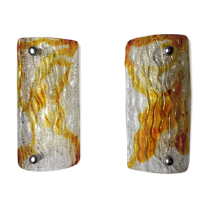 Paire d'appliques Murano