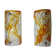 Pair of Murano Mazzega wall lamps, orange frosted glass, Italy, 1960