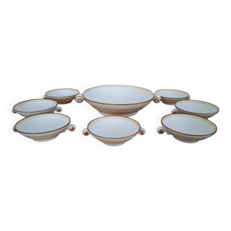 Art Deco Limoges Porcelain Dessert Service by G. Boyer & Cie