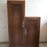 Asymmetrical wooden wardrobe in Art Deco style
