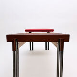 Teak bench designed by Inge and Luciano Rubino for APEC