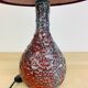 Lampe céramique crispée rouge Vallauris