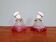 Pair of porcelain and scalloped glass wall sconces, 1920s-30s