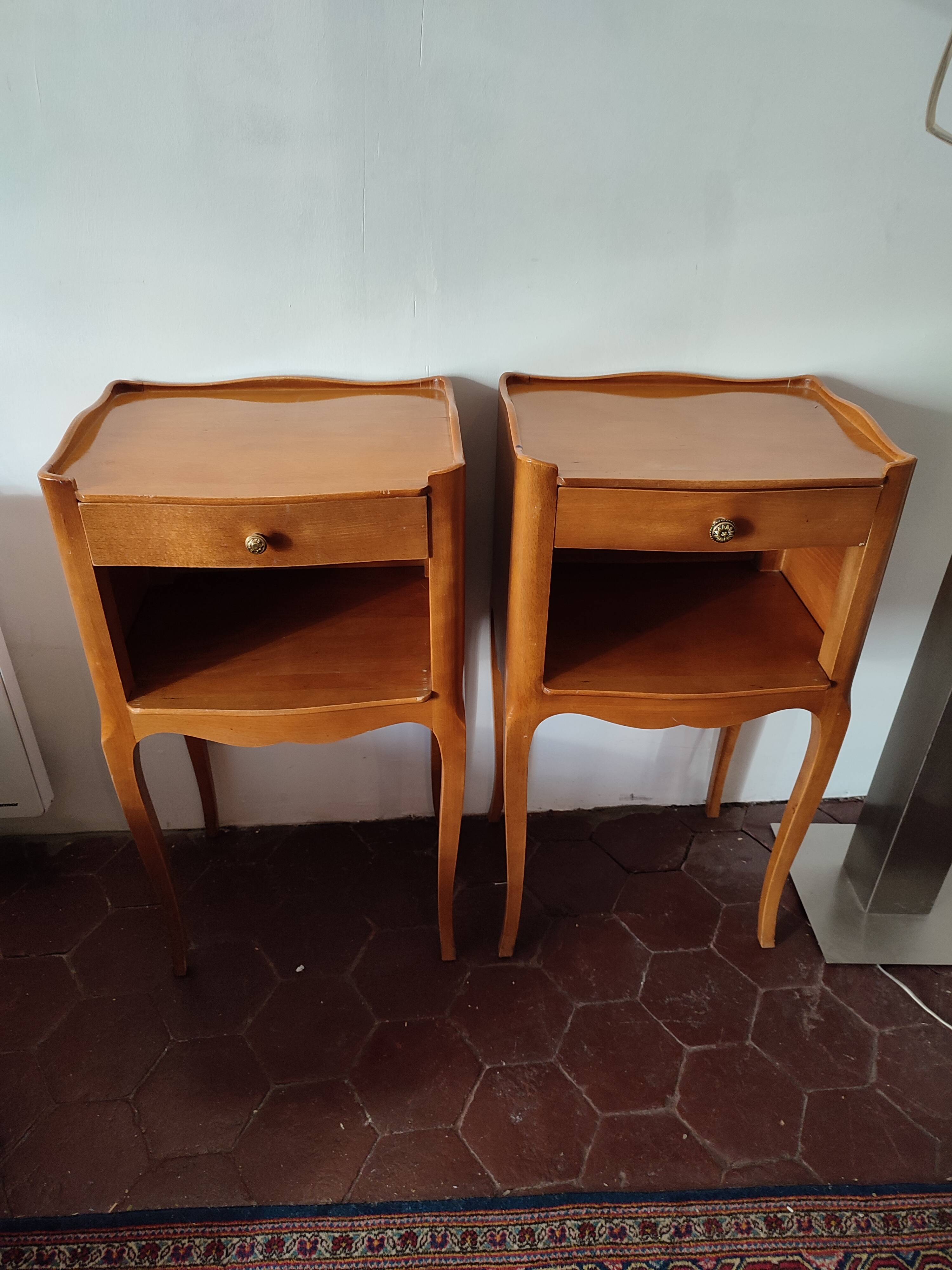 Pair of niche bedside tables