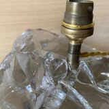 Art Deco lamp in crystal block, in the style of Jean-Michel Frank, 1930.