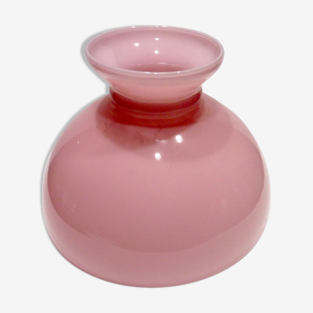 Abat-jour en opaline rose XlXème siècle