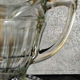 Art deco table pitcher in moulded glass 1940