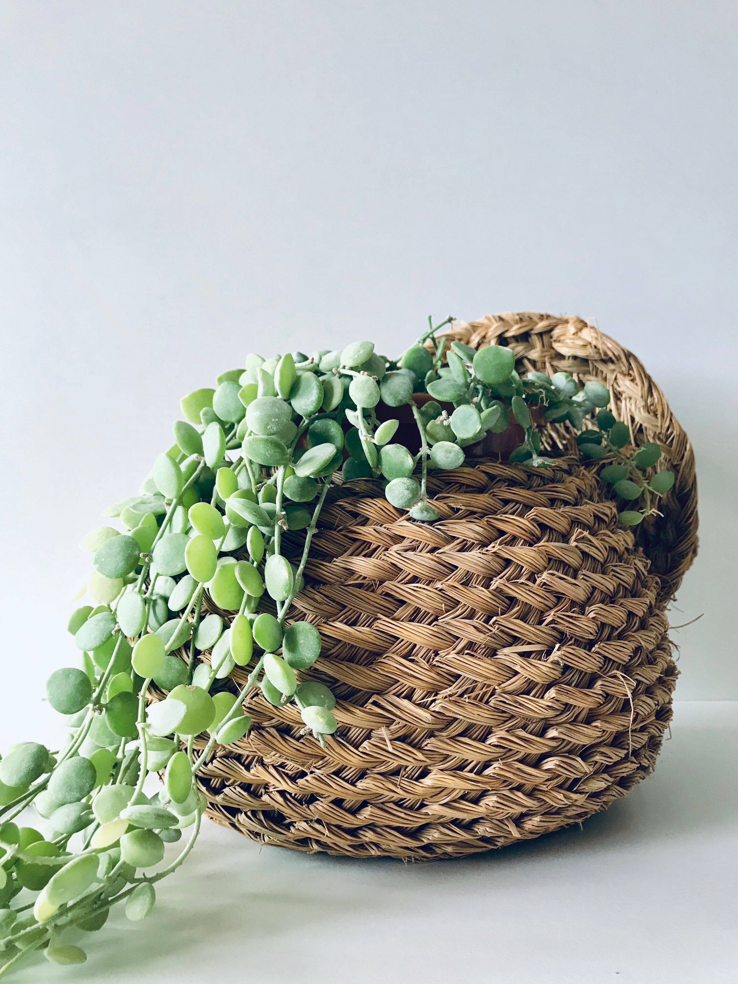 Round bohemian basket