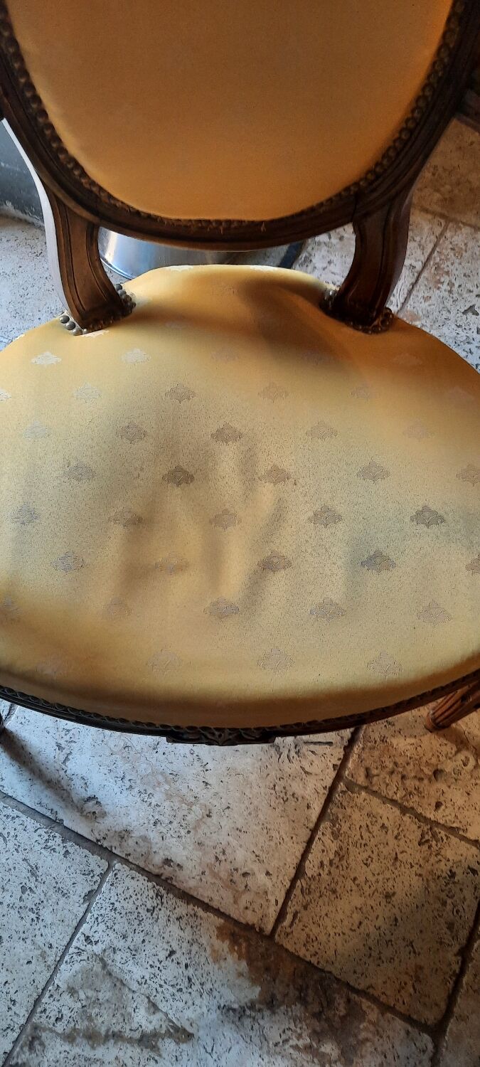 Pair of Louis XVI style armchairs