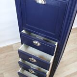 Art deco midnight blue chest of drawers 1950 france
