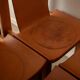 Wood Leather Dining Chairs Luigi Gorgoni Roche Bobois, 1970s, Set of 7