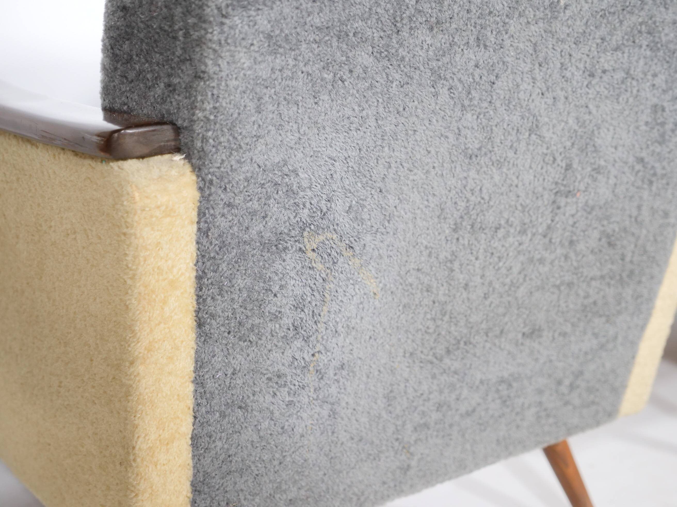 1950s-1960s French armchair set, vintage lounge chairs