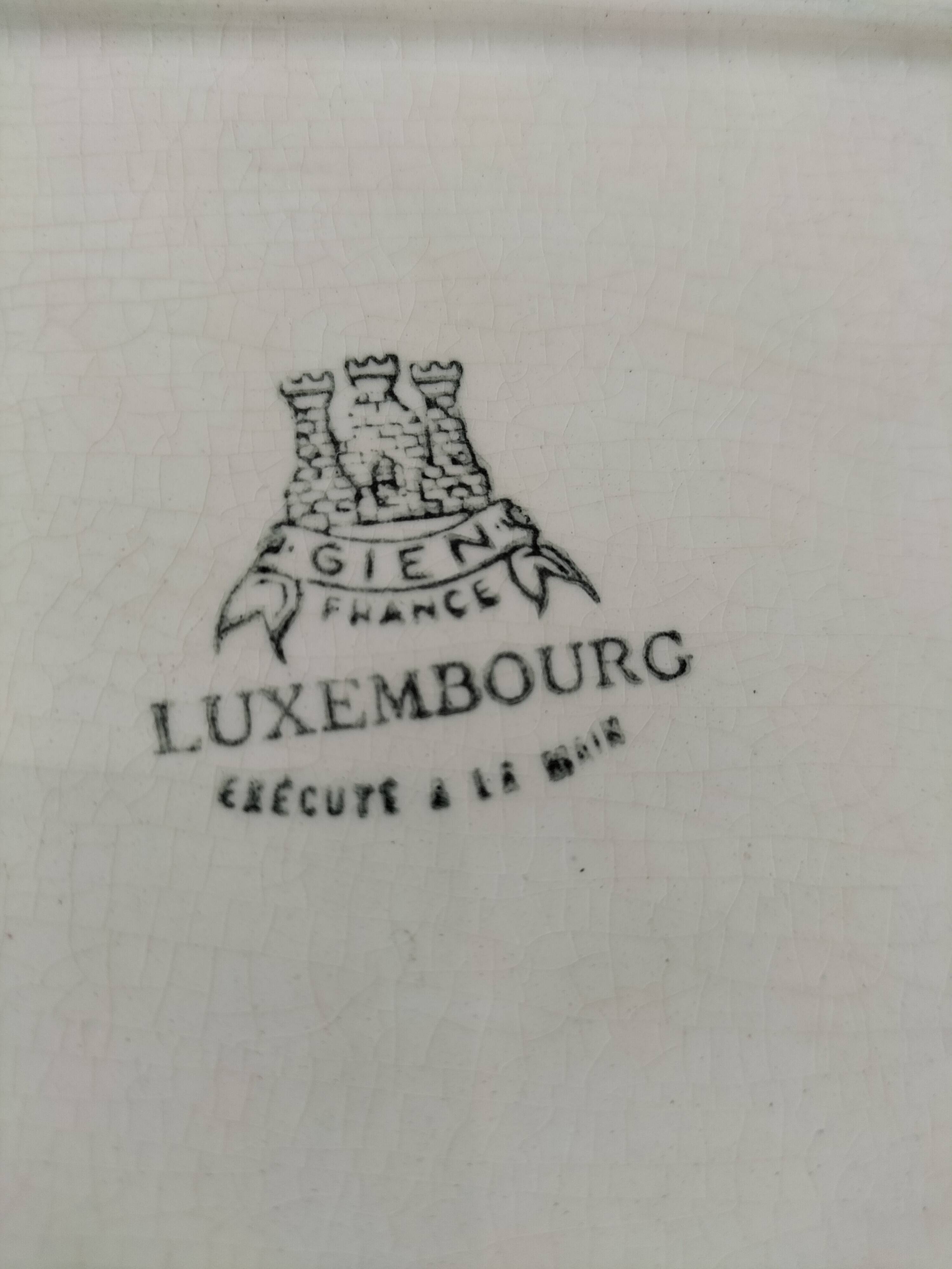 Plat rectangulaire Gien modèle Luxembourg
