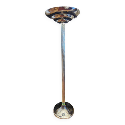 G. frattini pour relco lampadaire vintage chrome et tiges en verre