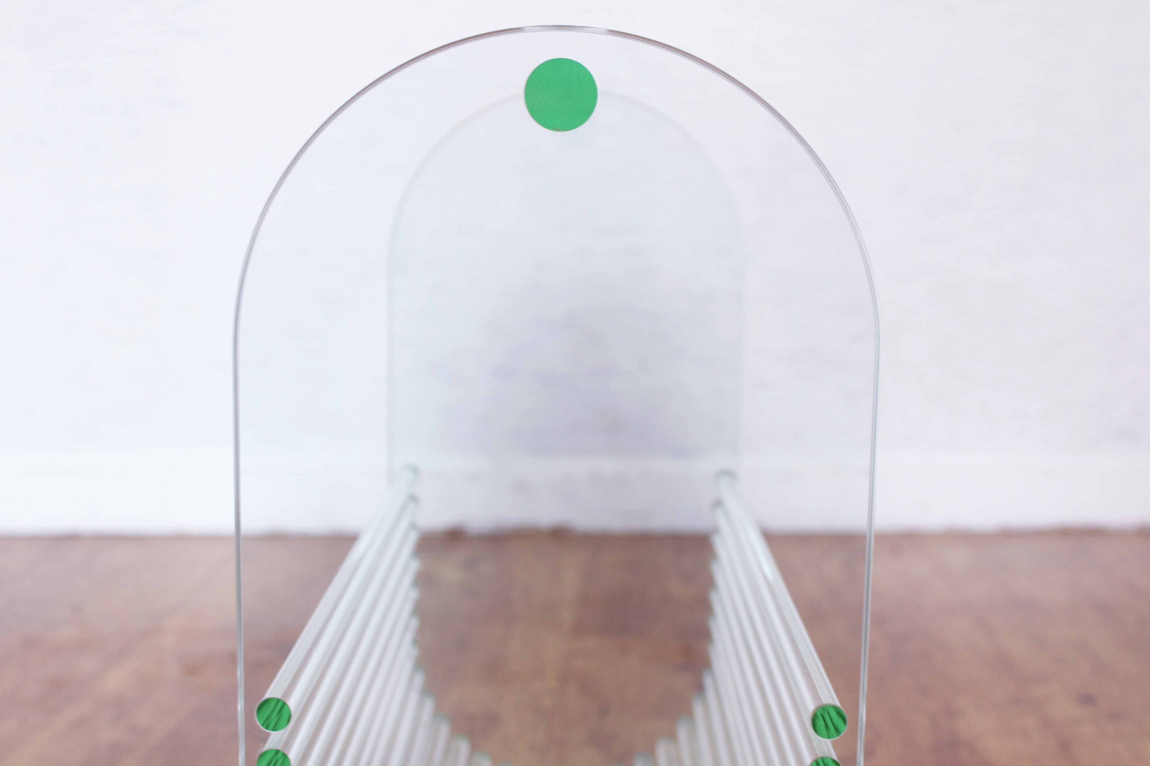 Marais International glass magazine rack