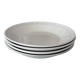 Ensemble de 4 assiettes à soupe en grès Ceramano Allemagne | Moderne du milieu du siècle