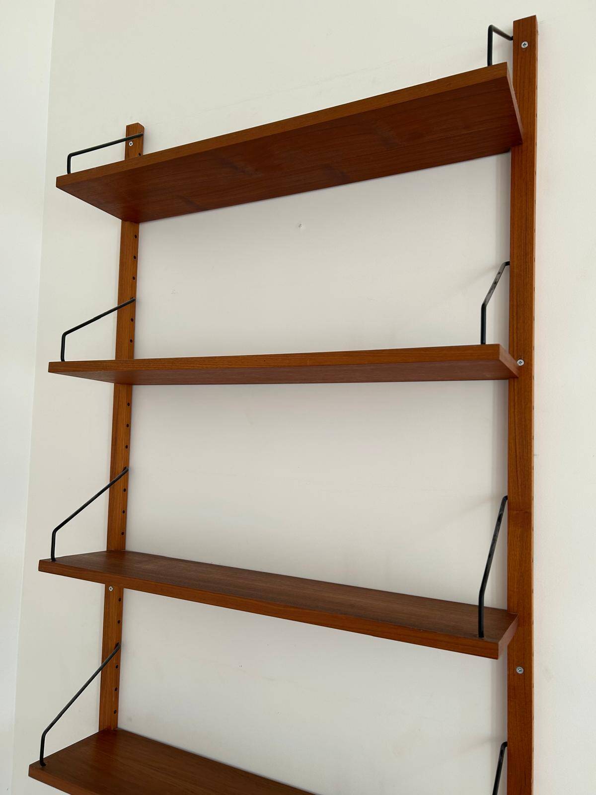 Teak wall shelves by Poul Cadovius, Denmark, 1960s.