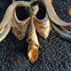 Antique Italian Firenze medallion wooden wall lights