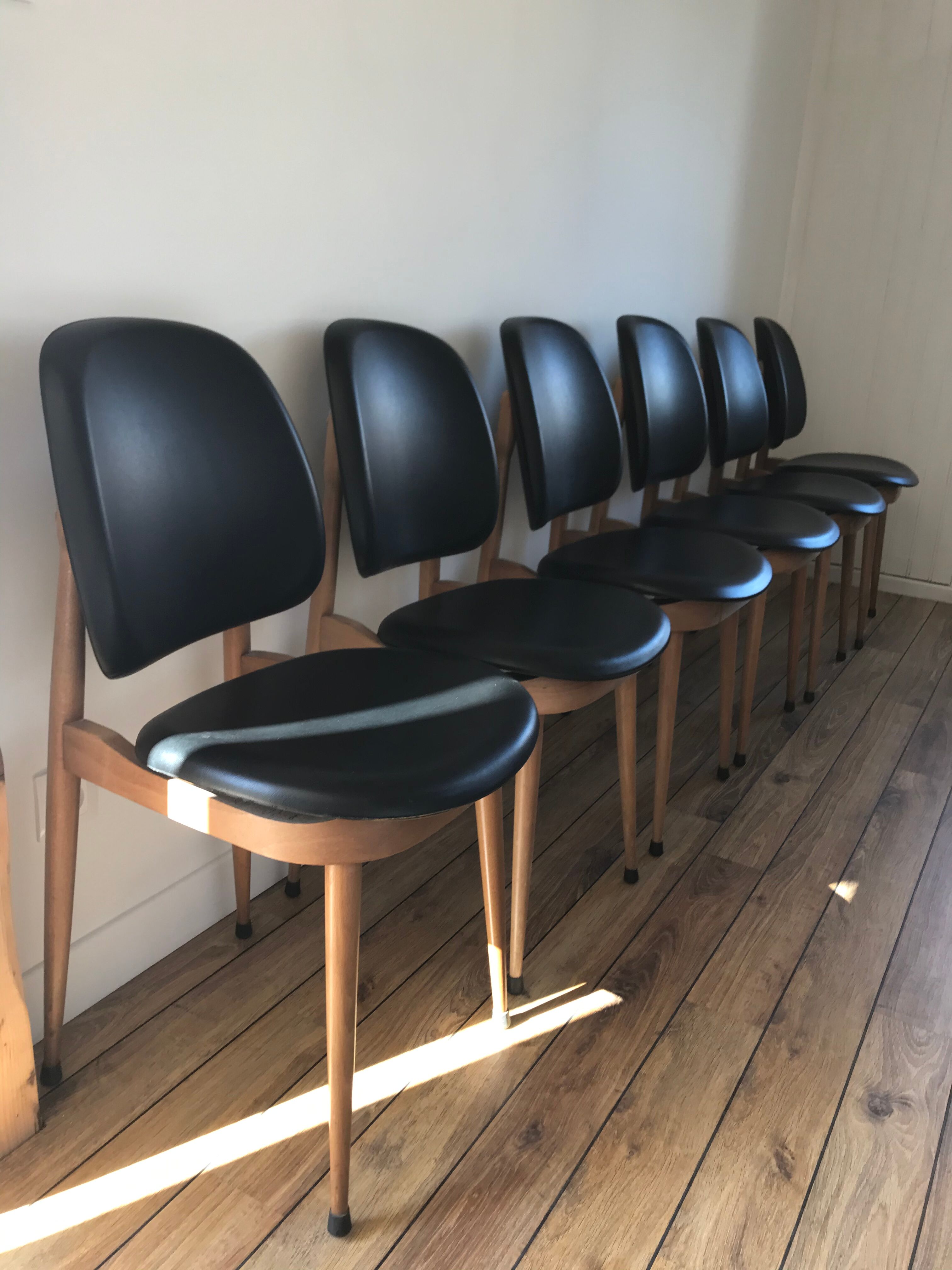 Lot of 6 chairs Baumann model pegasus