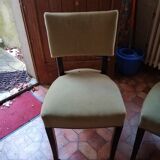 Set of 6 studded velvet chairs