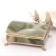 Italian onyx and gold metal catchall, 1970s.