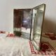 Large metal box - lithograph signed M. Beaudet - bird decoration