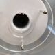 Small Space Age hanging lamp made of plexiglass. Denmark 1980s