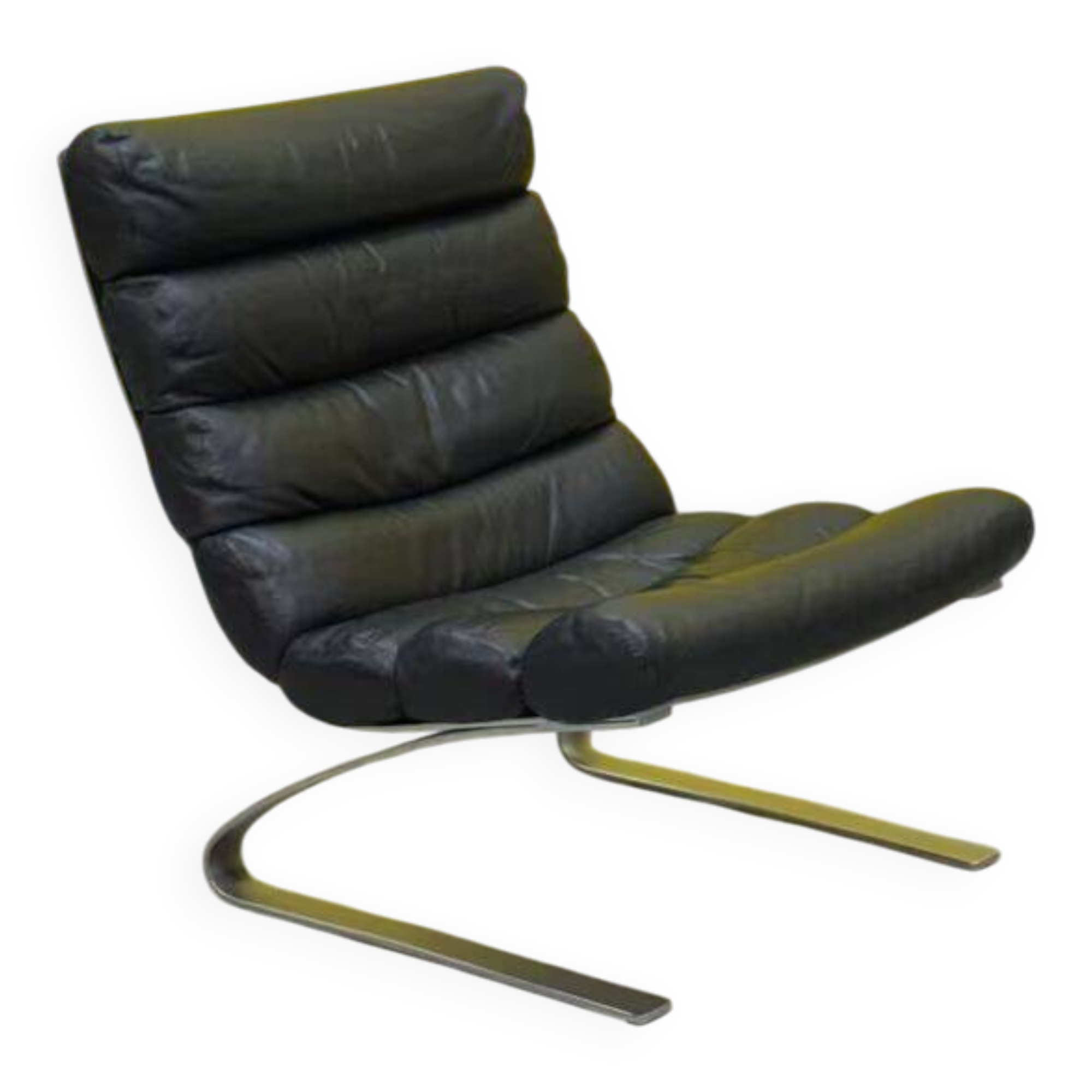 COR "Sinus" Cantilever Lounge Chair – Black Leather & Steel (1976)
