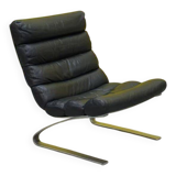 COR "Sinus" Cantilever Lounge Chair – Black Leather & Steel (1976)