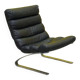 COR "Sinus" Chaise Longue Cantilever – Cuir Noir & Acier (1976)