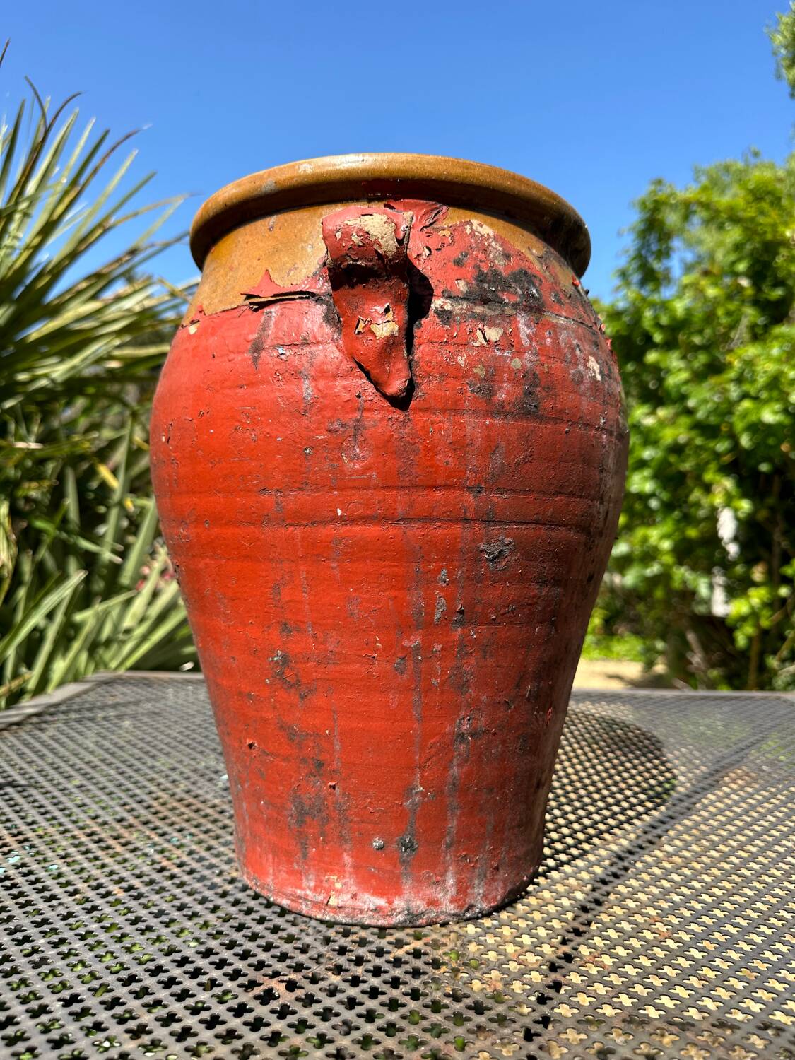 Terracotta pottery jar
