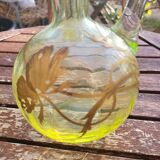 Carafe and sugar bowl in ouraline, Legras/Baccarat