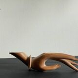 Wooden hand sculpture