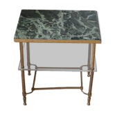 Vintage Green Marble Side Table