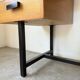 Modernist 50s oak metal desk